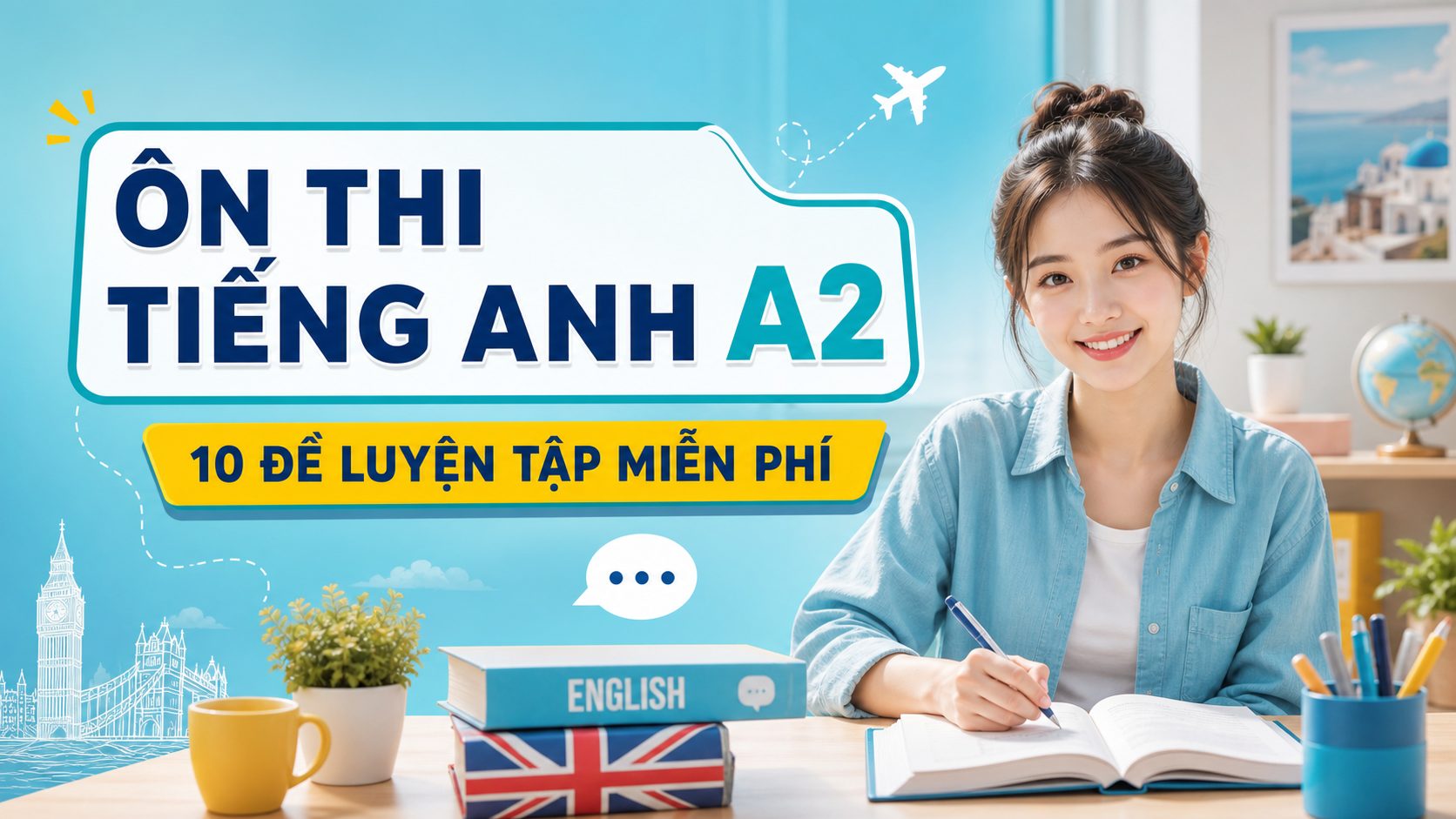 Ảnh khóa học Ôn thi Tiếng Anh A2 – 10 đề luyện tập miễn phí