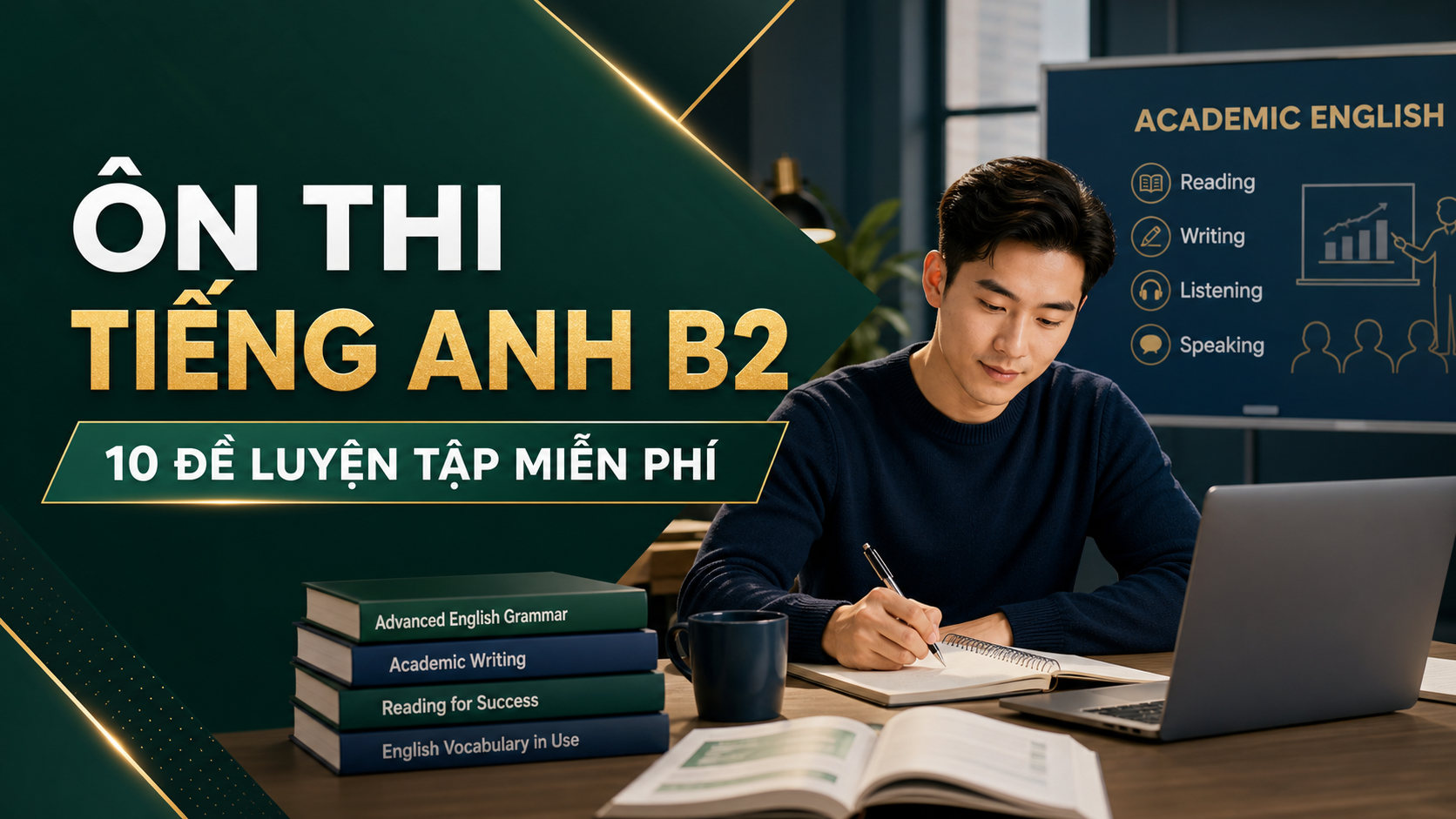 Ảnh khóa học Ôn thi Tiếng Anh B2 – 10 đề luyện tập miễn phí